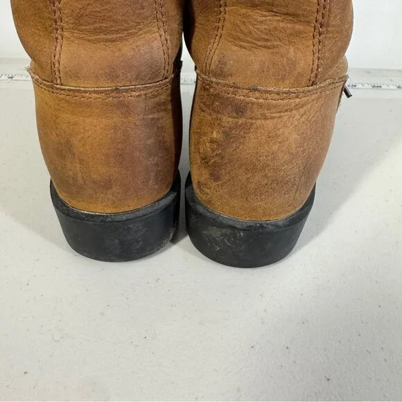 Ariat Brown Leather Lace Up Boots Size 8B Fringe Kiltie Western Cowgirl Rodeo
